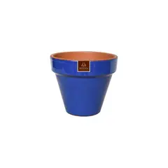 MESTIZA - Macetero Kony de Arcilla 8x7 cm Azul Imperial