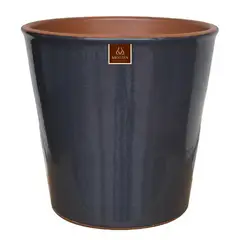 MESTIZA - Macetero Zaia de Arcilla 15x15 cm Grafito