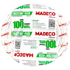 MADECO - Cable libre de halógenos (H07Z1K) 1,5 mm2 100 m blanco