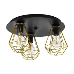 EGLO - Lámpara de techo Acero Bronce 3 luces 40W E27