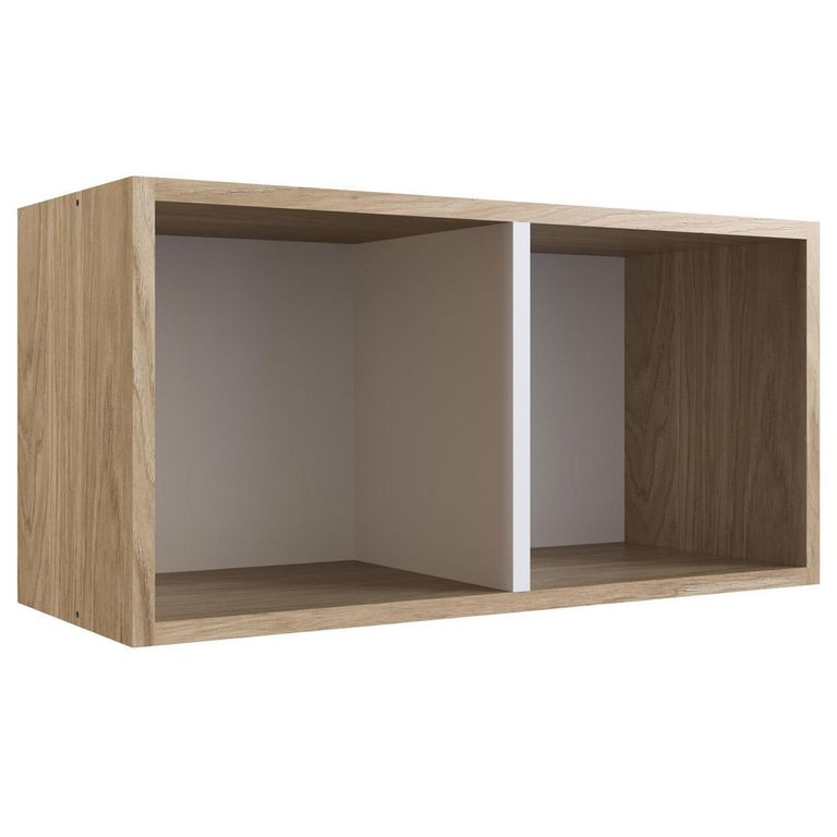 Repisa Honey MDP 2 Nivel(es) 60x30x24 cm Café/Blanco