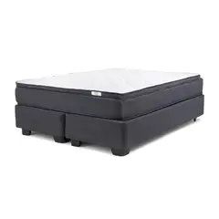 DRIMKIP - Cama 2 plazas Americana Hybrida Gris