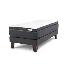 DRIMKIP - Cama Europea Hybrida 1 plaza Gris
