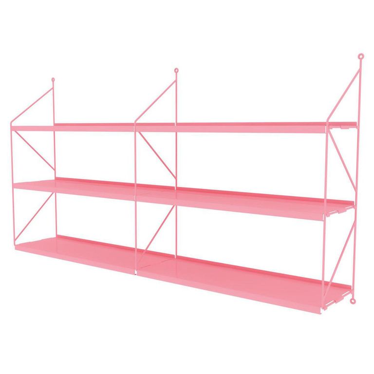 Repisa Angolo Dúo Acero 6 Nivel(es) 120x64x20 cm Rosado