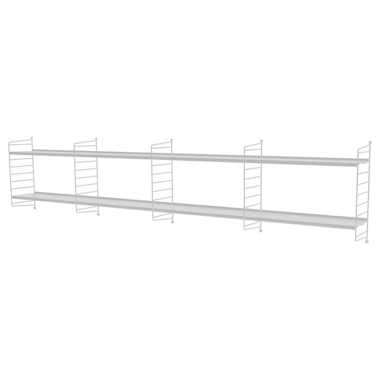 Repisa Vintage Quatro Acero 8 Nivel(es) 240x50x20 cm Blanco