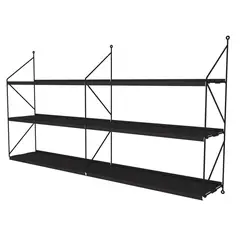 DUCASSE - Repisa Angolo Dúo Acero 6 Nivel(es) 120x64x20 cm Negro