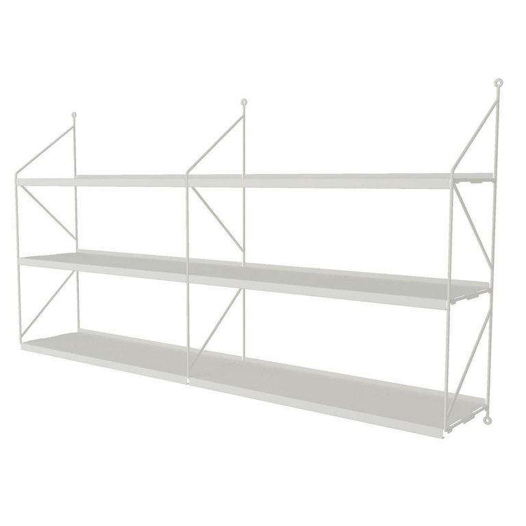 Repisa Angolo Dúo Acero 6 Nivel(es) 120x64x20 cm Blanco