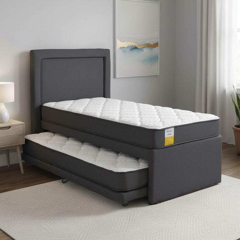 DRIMKIP Cama Nido 1 Plaza 90X190 Cm + Respaldo