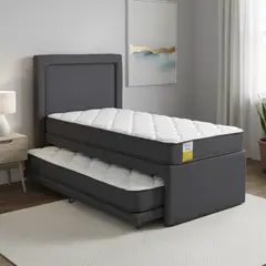 DRIMKIP - Cama Nido 1 Plaza 90X190 Cm + Respaldo