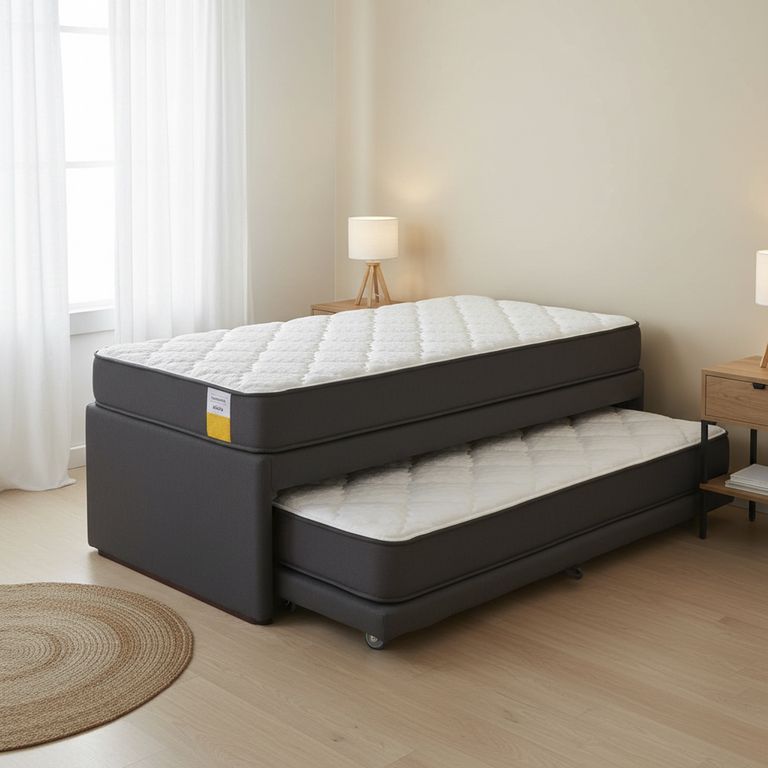 DRIMKIP Cama 1 plaza Nido Nido Gris