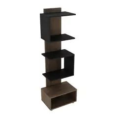 TECNOMOBILI - Estante Oficina MDP 5 Nivel(es) 43.3x139.4x31.5 cm Rústico/Negro