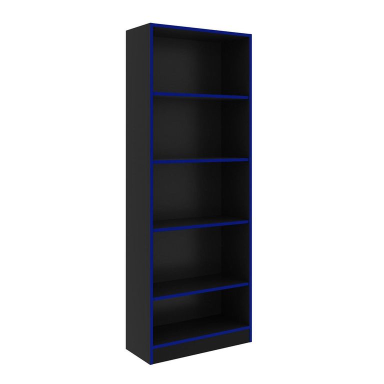 Estante Gamer MDP 5 Nivel(es) 59.8x160x25.5 cm Negro/Azul