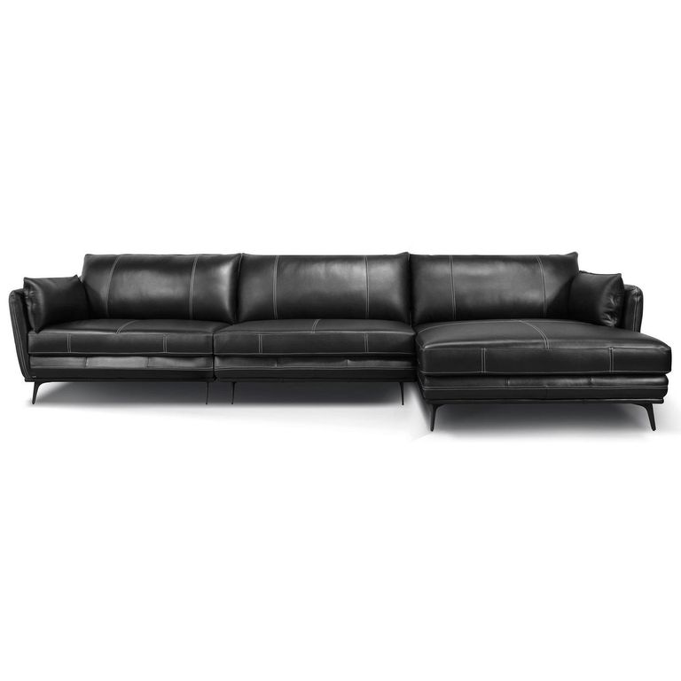 Sofá 2 cuerpos 3060+Chaise 294x91x99 cm Negro