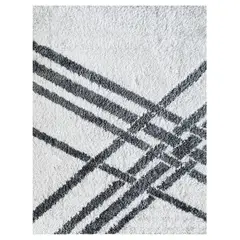 IDETEX - Alfombra Shaggy Gardenia 150x200 cm Poliéster Blanco