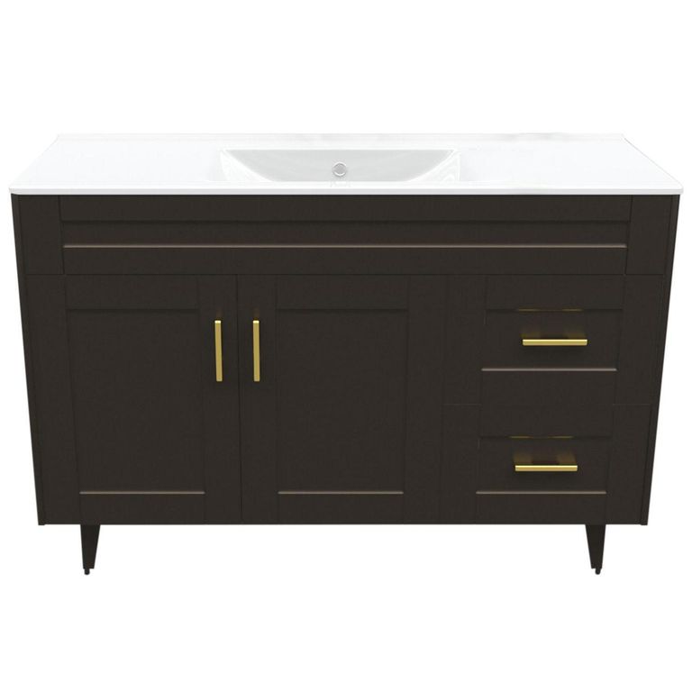 Kit mueble vanitorio Deluxe 120SK P café 120 cm