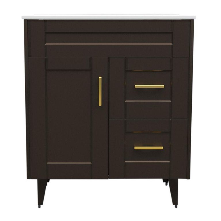 Kit mueble vanitorio Deluxe 70SK P café 70 cm