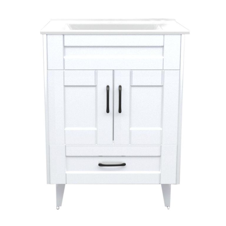 Kit mueble vanitorio Deluxe B60SK P blanco 60 cm