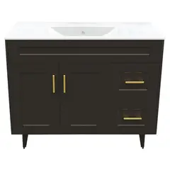 DOMSA - Kit mueble vanitorio Deluxe 100SK P café 100 cm