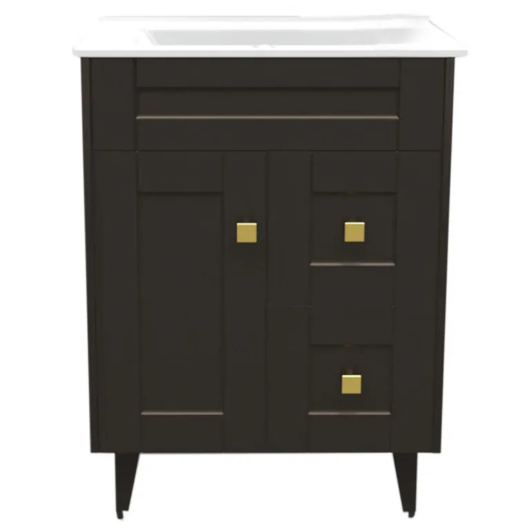 Kit mueble vanitorio Deluxe N60SK P café 60 cm