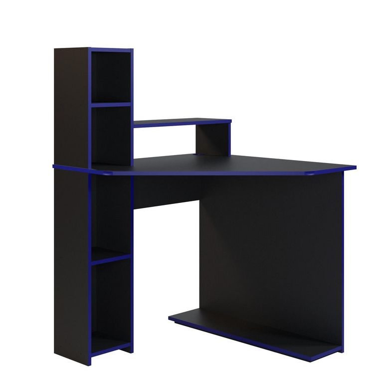 SILCOSIL - Escritorio gamer Negro - azul | Ofertitas