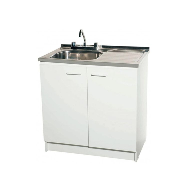 Kit Mueble Para Lavaplatos Izquierdo Blanco 100 cm/Grifería