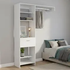 TUHOME - Clóset Manchester 0 Puerta(s) 1 Cajón(es) 4 Repisa(s) 150x210.6x41.5 cm Blanco