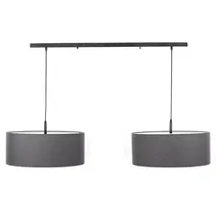 DISEÑO 3 - Lámpara Colgante 2 luces Gris E27