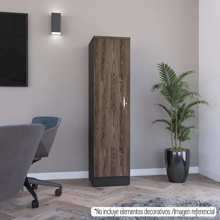 Gabinete Home Off Melamina 4 Nivel(es) 40.1x161.4x45 cm Negro/Coñac