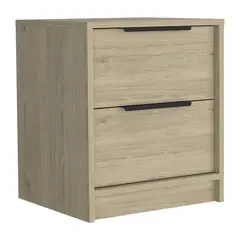 TUHOME - Velador 2 Cajón(es) Kaia 41x48x36.3 cm Wengue