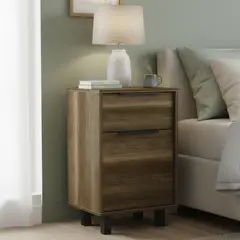 TUHOME - Velador 1 Puerta 1 Cajón(es) Kaia 41x70x36.3 cm