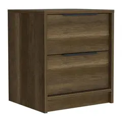 TUHOME - Velador 2 Cajón(es) Kaia 41x48x36.3 cm Marrón