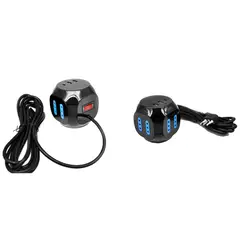 HALUX - Extensión Eléctrica 1 USB 6 Toma(s) 3 m Negro