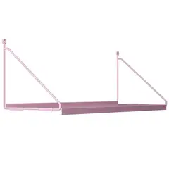 DUCASSE - Repisa Angolo Acero 1 Nivel(es) 60x20x20 cm Rosa Claro