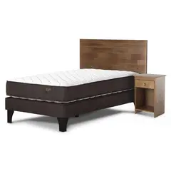 ROSEN - Cama 1.5 Plazas Europea Ergo T + Respaldo + Velador