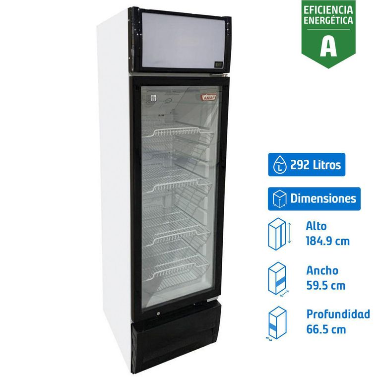 Visicoooler 292 Litros Negro/Blanco LG300