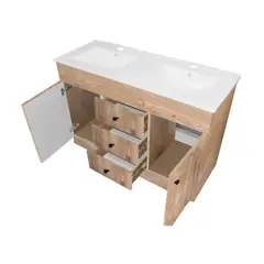 DOMSA - Kit mueble vanitorio doble BD120PH-W P 120cm