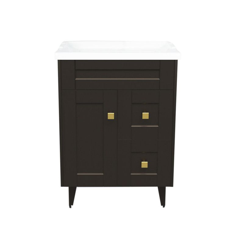 Kit mueble vanitorio Deluxe N60SK F café 60 cm