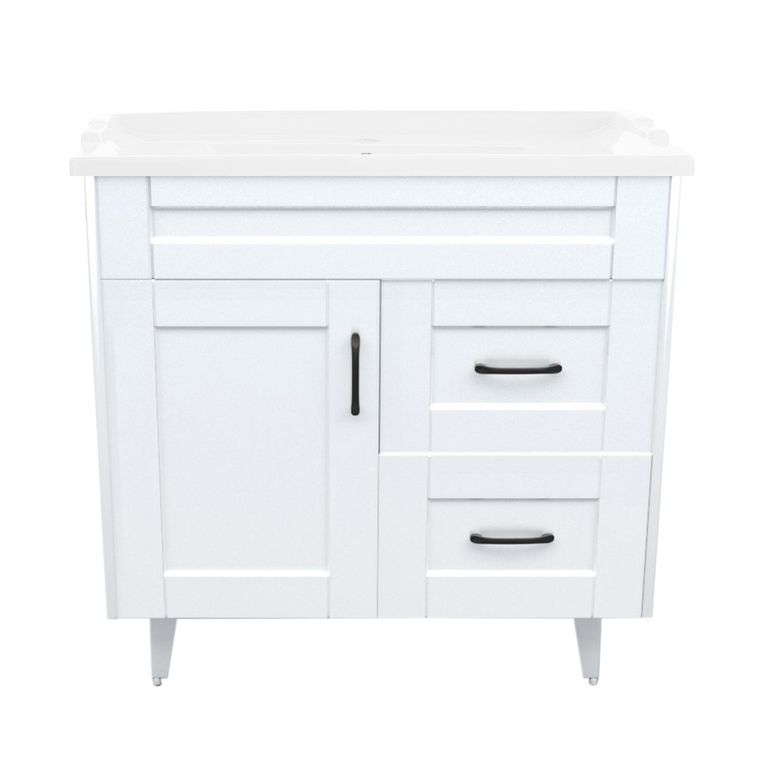 Kit mueble vanitorio Deluxe 80SK F blanco 80 cm