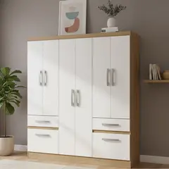 YARDAS - Clóset 2 Puerta(s) 4 Cajón(es) 4 Repisa(s) 162x180x181 cm Multicolor