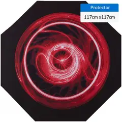 DIB - Protector Piso Gamer 117x117 cm Goma Rojo