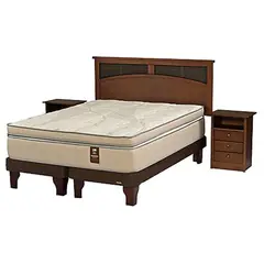 FLEX - Cama Europea Máximo Cobre 2 plazas (150x200) BD + Set Muebles Castell