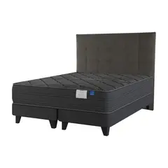 FLEX - Cama Europea Black 2 Plz 150X200 Cm + Respaldo Design Gráfito