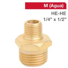 GRIFESA - Niple Bronce HE/HE 1/4" x 1/2" 1u