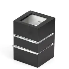 BLUMENAU - Apliqué de pared Flip II Negro 2 aletas mas 2 haces 1 luz G9