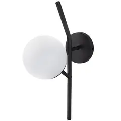 BLUMENAU - Apliqué Flora negra acero 450mm vidrio empavonado 1 luz G9