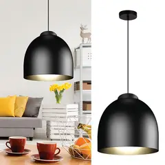 BLUMENAU - Lámpara colgante Blum negra aluminio 350mm 1 luz E27