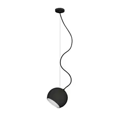 BLUMENAU - Lámpara Colgante Oca 1 Luz Aluminio Negro 11 cm