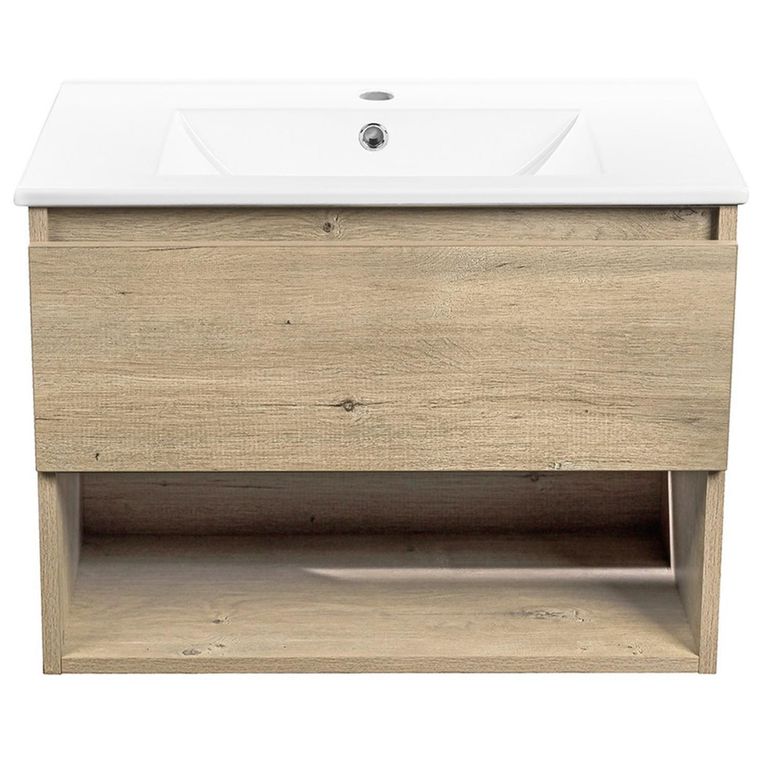 Kit Mueble Belle 60x46 + Cubierta color nogal