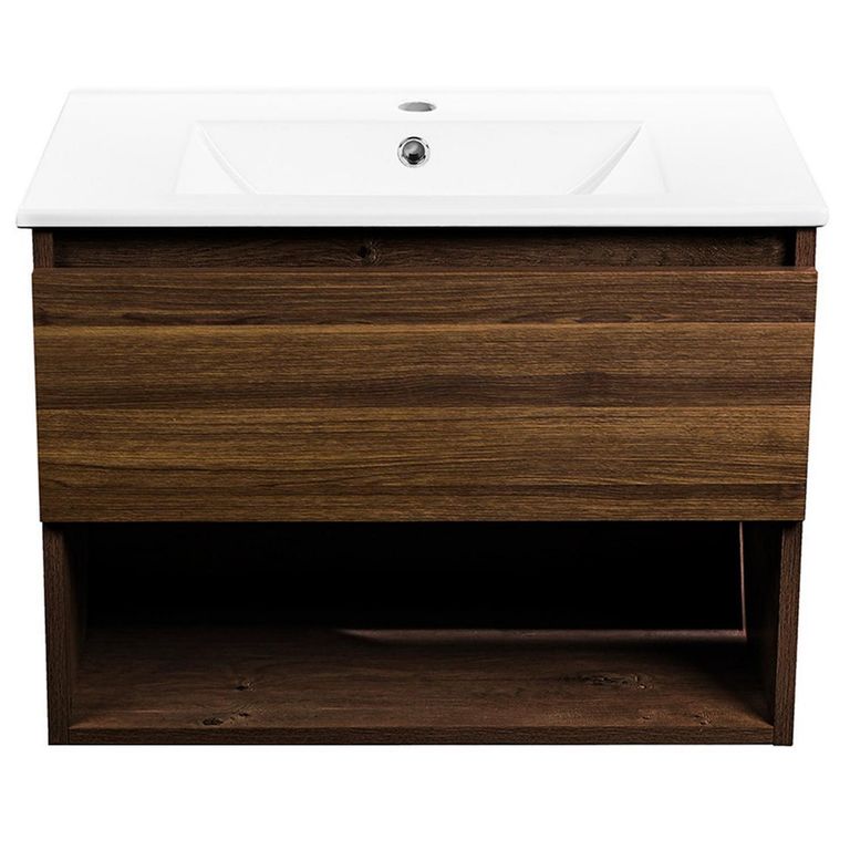Kit Mueble Belle 60x46 + Cubierta. Color Roble