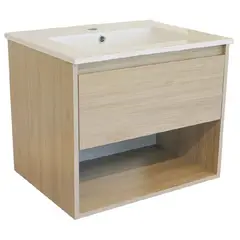 STRETTO - Kit Mueble Zoé 70x46 + Cubierta color acácia